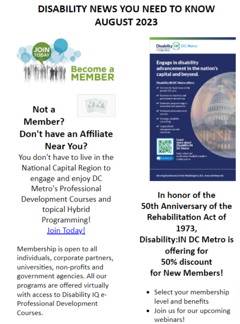 Newsletters - Disability:IN DC Metro