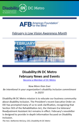 Screenshot of DC Metro's February 2025 newsletter