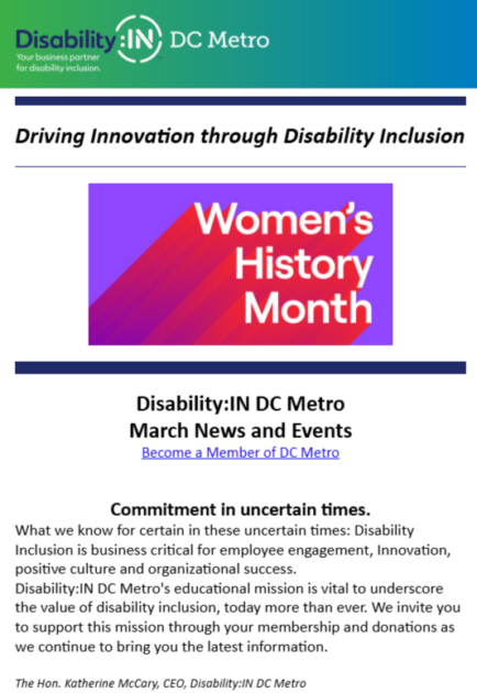 Newsletters - Disability:IN DC Metro