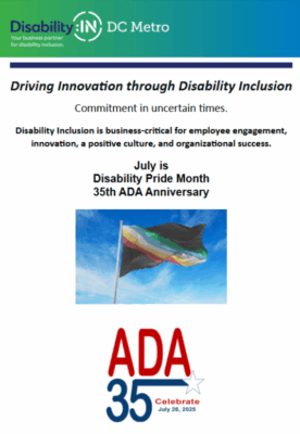 Screenshot of Disability:IN DC Metro July 2025 cover