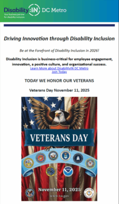 Cover of Disability IN DC Metro Newsletter November 2025